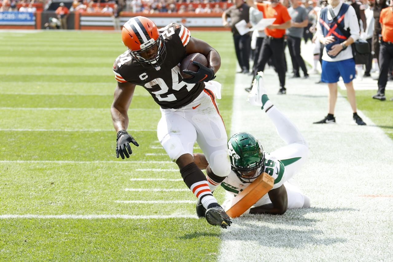 Chubb des Browns regrette sa dernière course de TD avant la remontée des Jets