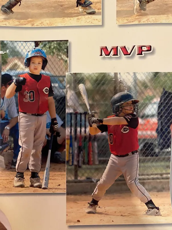 "MVP&quot ; Alek Manoah joue au baseball - en tant que frappeur - à un jeune âge.