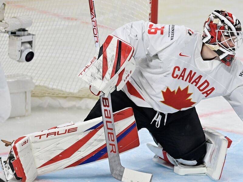 Mondial de l’IIHF: Samuel Montembeault est le joueur canadien du match dans une victoire – TVA Sports